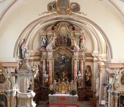 Raumschale im Chorraum nach der Wiederherstellung der Fassung von 1890